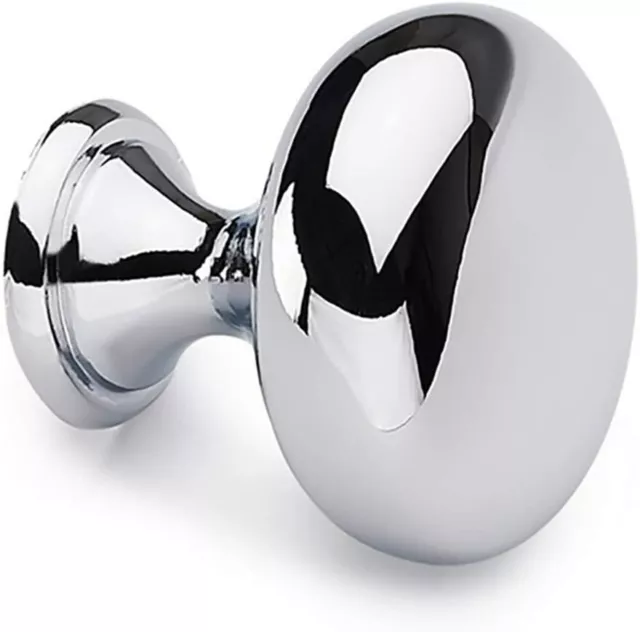 1-30x Chrome Solid Cabinet Door Knobs Drawer Wardrobe Cupboard Handles Kitchen 2