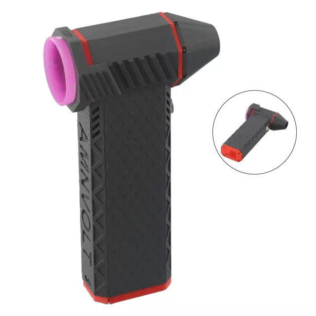 Mini Turbo Ventilador Recolector Polvo Protección De Escape Luz LED Roja Incorporada 2600mah