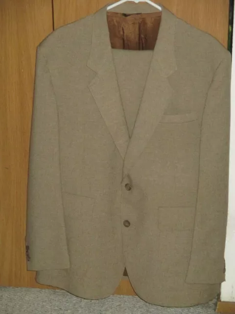 Vintage  1980's Levi's Action Suit 44R Men's Sportswear Brown Faux Tweed Suit