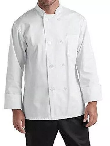 Simple Classic White Chef Poly Cotton Coat Size X Large 42 For Men