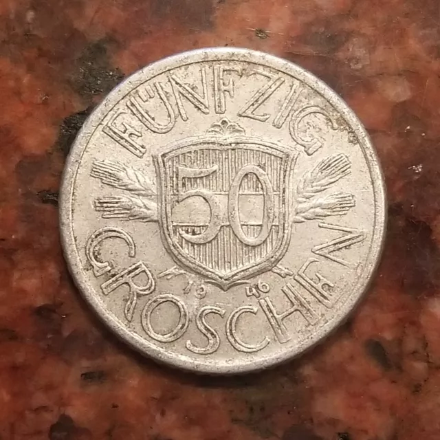 1946 Austria 50 Groschen Coin - #A7071