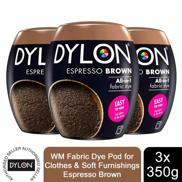 Dylon Washing Machine Fabric & Clothes Hand Dye Wash Intense Black Powder E5