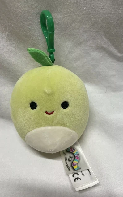 SQUISHMALLOW 3.5" Clip On ASHLEY Green Apple Fruit Plush RARE