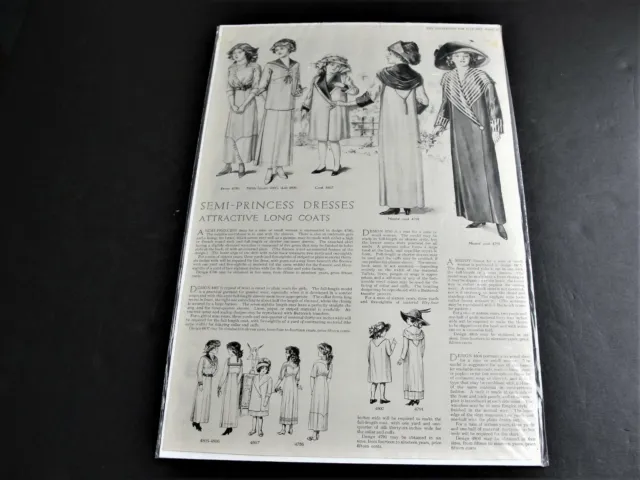 Semi-Princess Dresses-The Delineator July, 1911 Magazine Page  Advertisement.