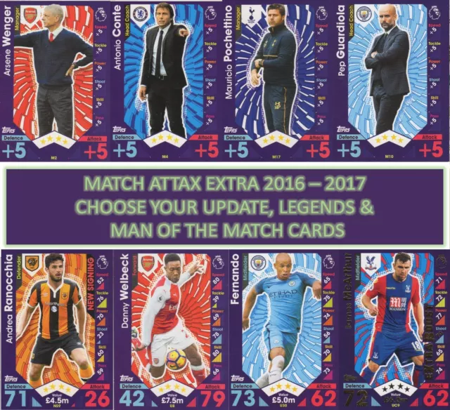 Topps Match Attax Extra 2016 2017 16 17 Team cards - Magic Moments - Legends