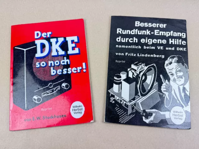 2x Nachdruck DKE Rundfunk Empfang Stockhausen Lindenberg Reprint Bücher