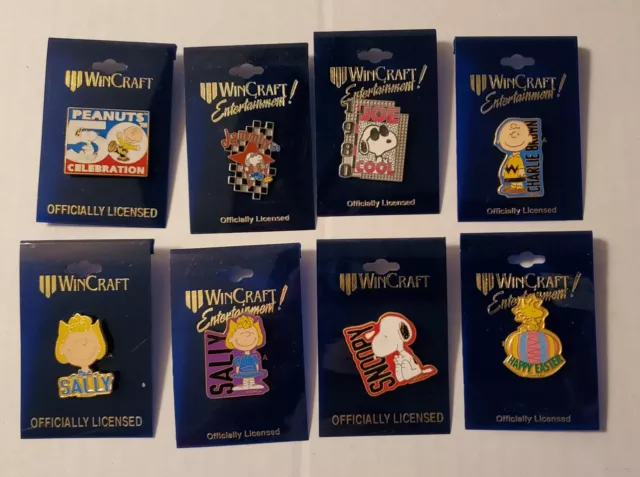 Vintage Peanuts Snoopy pins by Wincraft - NOS your choice of 5 !  New on card !