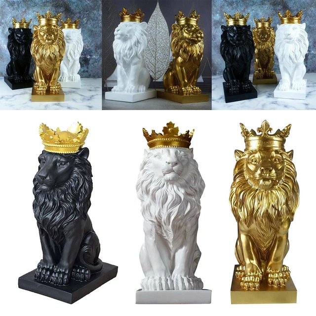 Abstraite Lion Figurine Sculpture Statue En Résine Artisanat Ornements Art