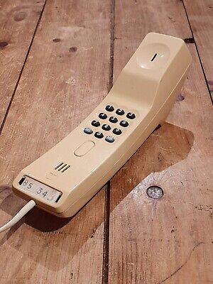 Vintage/Retro 1980s Cream British Telecom BT Slimtel 10 Landline Telephone