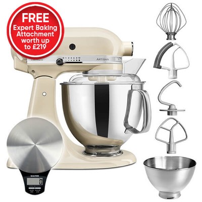 KitchenAid Artisan 5KSM125BAC 4.8 MIXER CON BASE L-Crema di mandorle 