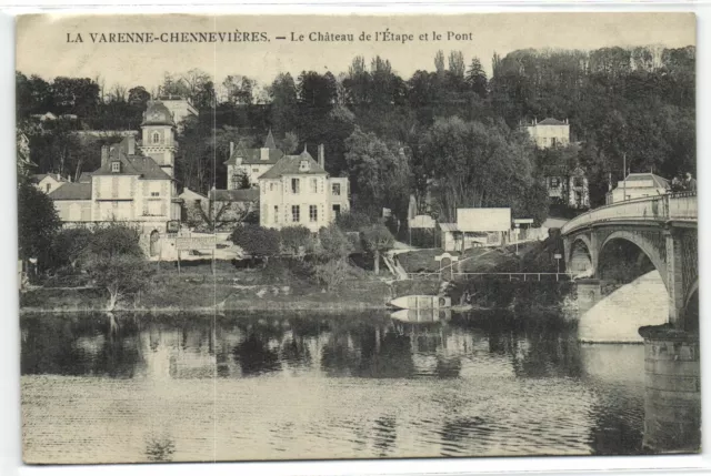 1 CPA Creteil La Varenne-Chennevieres Le Chateau de l'Etap et le pont