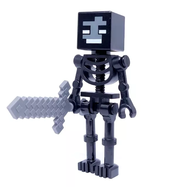 LEGO MINECRAFT WITHER SKELETON MINIFIGURE min025 USED w/SWORD