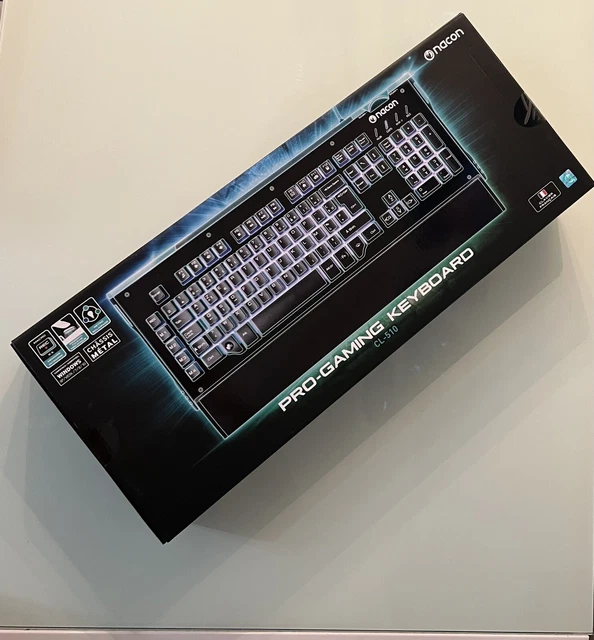 😍 nacon clavier mecanique AZERTY gaming filaire usb CL510 retro eclairé PC neuf