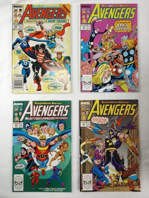 Avengers #300 Newsstand 301 302 303 (1989 Marvel Comics) 9.0-9.4/NM Lot, Kang
