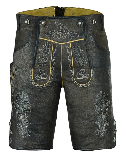 Pantaloni In Pelle Pantaloncini Pelle Scamosciata Trachten Da Uomo Pantaloncini Oktoberfest Corti
