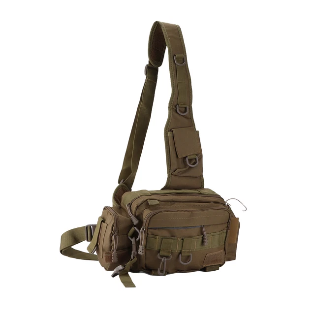 (Kaki) Sac De Matériel De Pêche Sac De Taille De Pêche