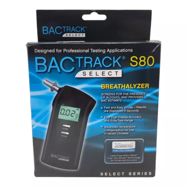 Alhalador portátil BACtrack S80 Pro probador de alcohol DOT y aprobado por la NHTSA negro