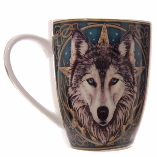 Lisa Parker Design Wolf Head Neu Knochen China Tee Kaffeebecher Fantasie Geschenk verpackt 2