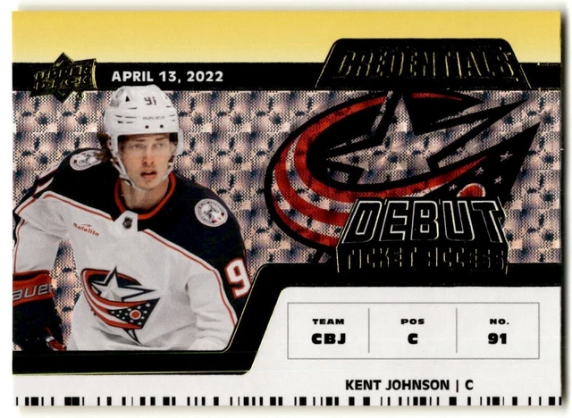 2022-23 UD CREDENTIALS Horizontal Debut Ticket Access Yellow Kent ...