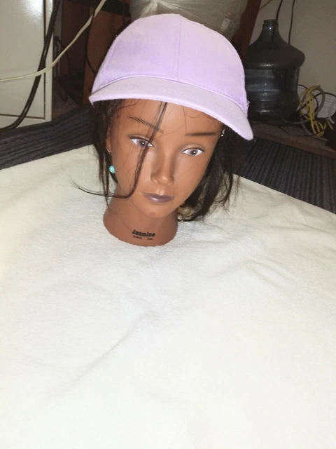 Washed Cotton Baseball Cap Hat Polo Style Adjustable Solid Plain Purple Women's