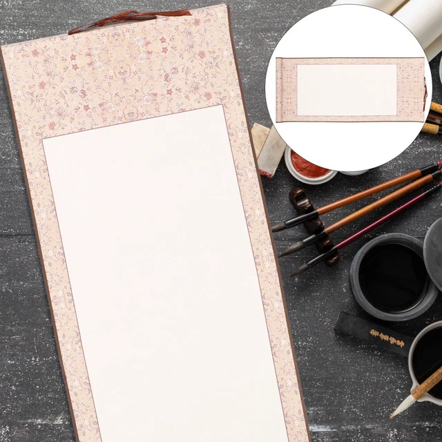 Rotolo Di Calligrafia Cinese Vuoto In Carta Di Riso – Pergamena Bianca 57x34,5 Cm Per Dipinti, Inviti E Diplomi, Decorazione Da Appendere