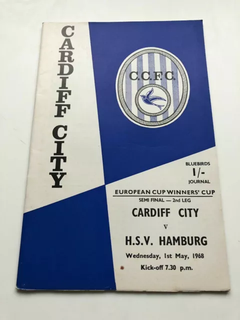 1968 Cardiff City v HSV Hamburg Cup Winners Cup Semi Final - 2nd Leg