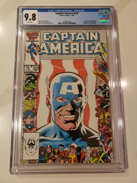 Captain America 323 CGC 9.8 Marvel Comics 1986 1st Super-Patriot and Battlestar