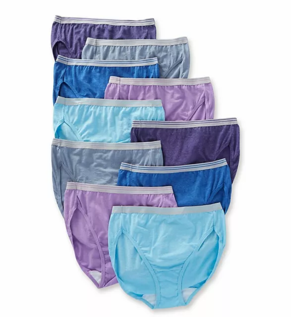 FRUIT OF THE Loom Womens Cotton Heather Hi-Cut Panty - 10 Pack $16.55 -  PicClick