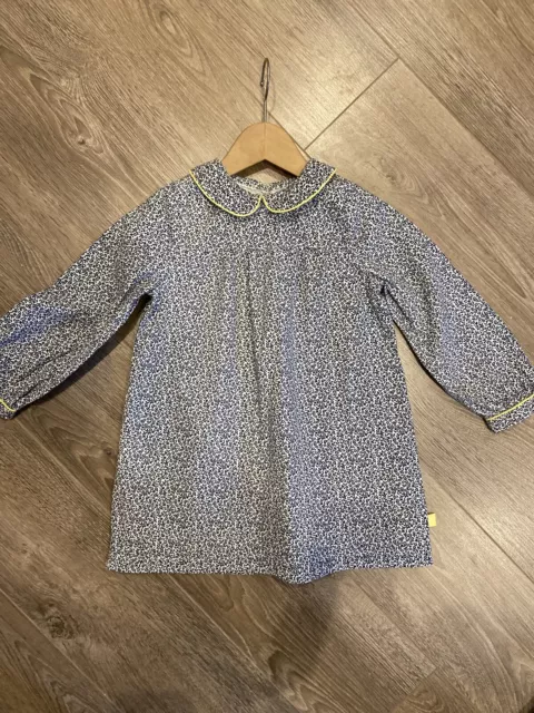 Little Bird Floral Collar Long Sleeved Autumn Winter  Dress Age 18-24 Mths