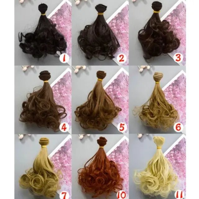 Doll Curly Hair Extensions DIY Wigs 15x100cm - All Dolls - Accessories