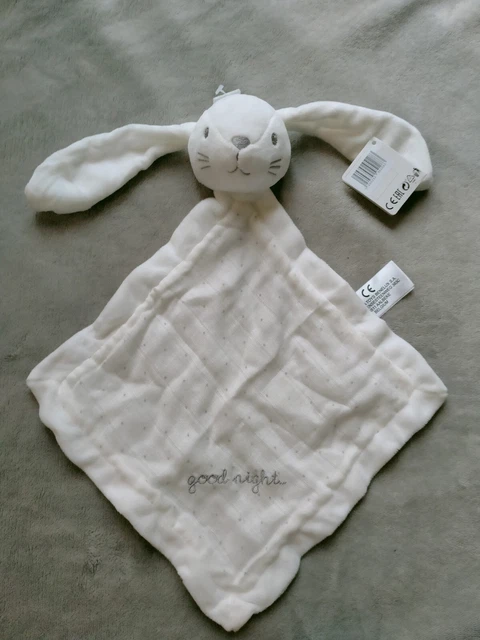 Doudou Plat Lange Lapin Blanc Good Night Simba Toys Kiabi Etat Neuf