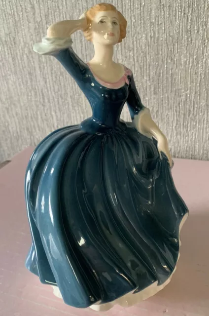 ROYAL DOULTON CHINA LADY DOLL TINA MODEL No HN 3494  BLUE DRESS PERFECT