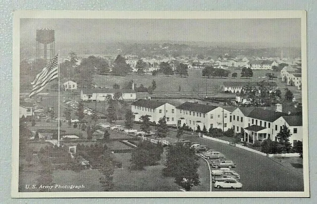 Post Headquarters, Camp Kilmer, New Jersey US Army Photograph B&W Postcard 8127