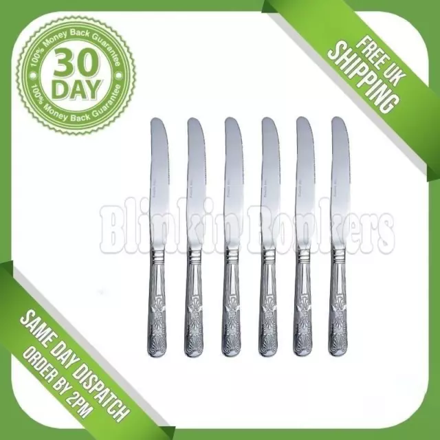 6 Kings Pattern Dessert Knives Set Of Six Quality Design Catering Grade Cutlery