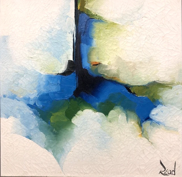 Vintage Abstract Painting Mid Century Modern Art Modernist Contemporary Read