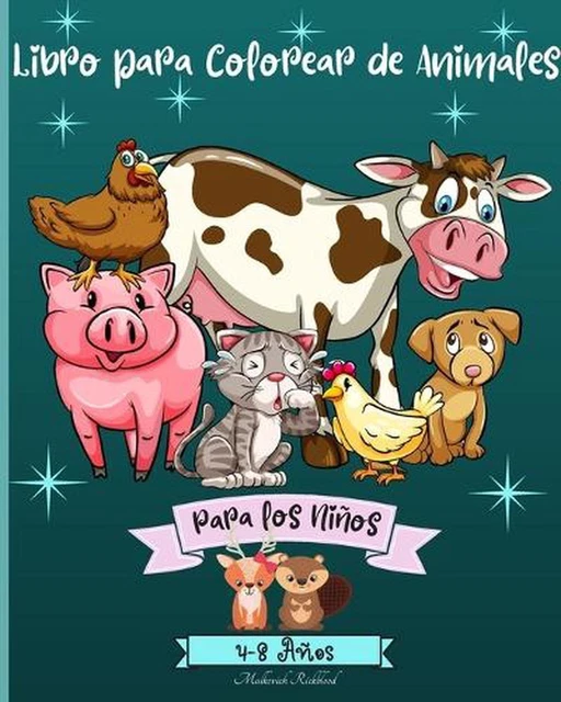 LIBRO PARA COLOREAR de Animales para Nios de 4 a 8 aos: Libro para ...