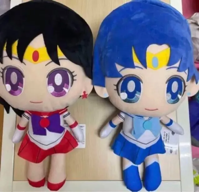 Sailor Moon Mars ＆Mercury & Jupiter & Venus Großes Plüschpuppen-Set Bandai 3