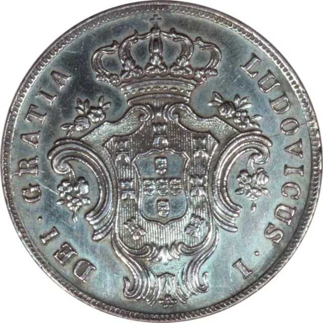 AZORES 10 Reis 1865, KM-14 Toned Coin A92