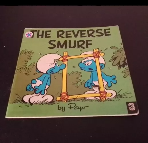 Vintage Smurfs Paperback Book - The Reverse Smurf - Peyo 1980