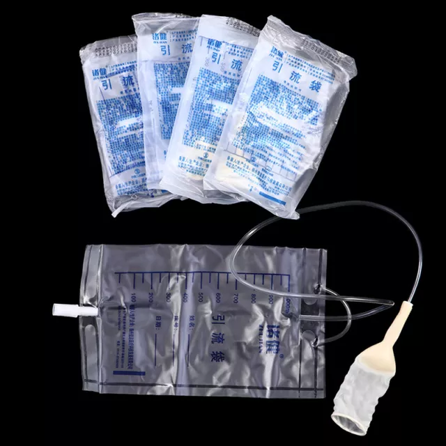5pcs Reusable Medical Latex Sleeve Type Urine Bag 1000ML Urine Collector Bag ZH1