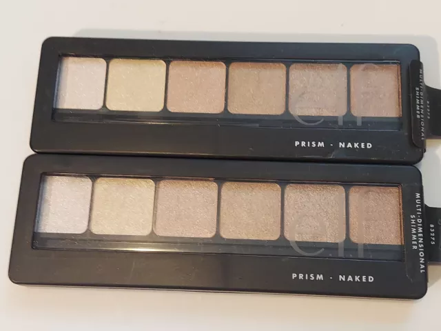2 e.l.f. Prism Eyeshadow Palette Naked 83275 Neutral Shades Dimensional Shimmer