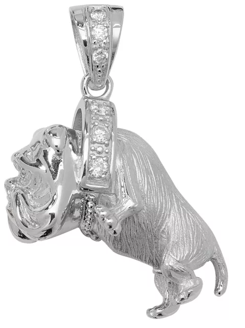 925 Sterling Silver Solid Bulldog Small Medium Large Pendant Free UK Postage NEW