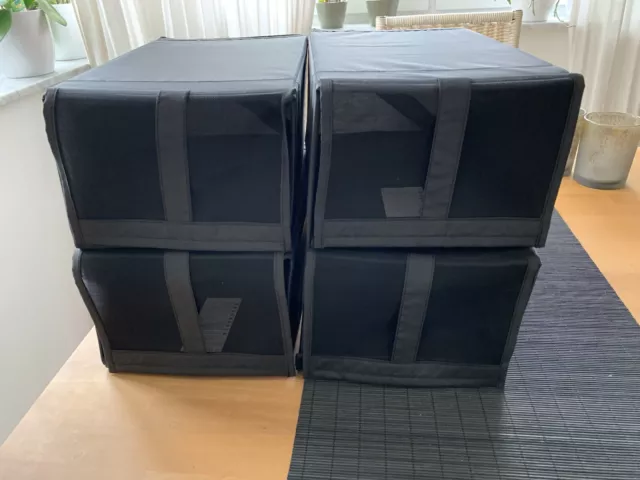 IKEA SKUBB Schuhkarton Schuhbox 4 Stück SET schwarz BOX 22x34x16cm