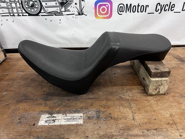 Le Pera Basket Weave Daytona 2-Up Seat For 1984-1999 Harley Softail