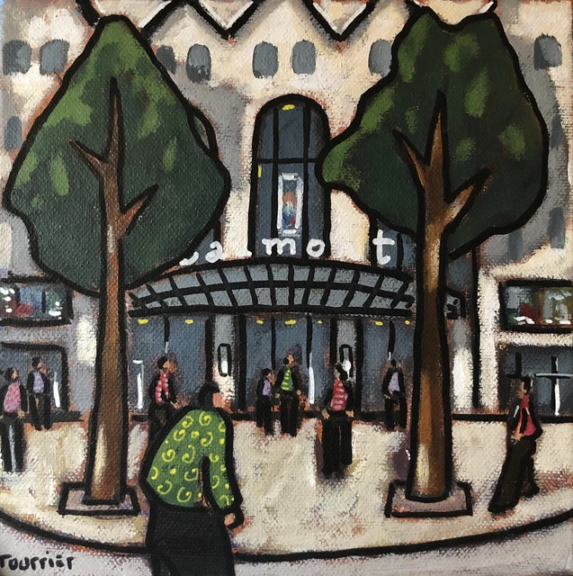 Tableau Peinture Reims Place d’Erlon Cinéma Tourrier