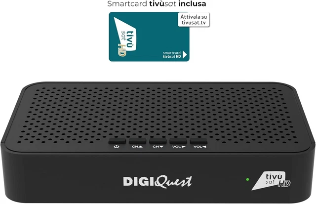 Decoder Tivùsat DIGIQUEST COMBO 4K Q90 - Doppio Tuner DVB-T2/S2, Videoregistratore, HbbTV, Smartcard Inclusa - Foto 2