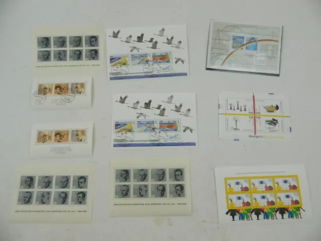 Briefmarken 10x Blöcke Deutsche Bundespost BRD aus Riesensammlung LOT K-2888