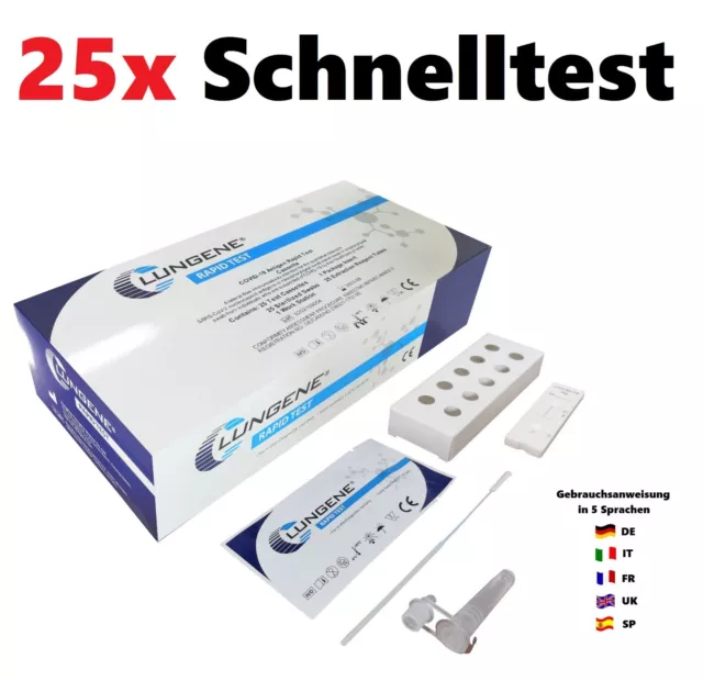 25x Clungene Corona Antigen Schnelltest 3in1 MHD 09-2024