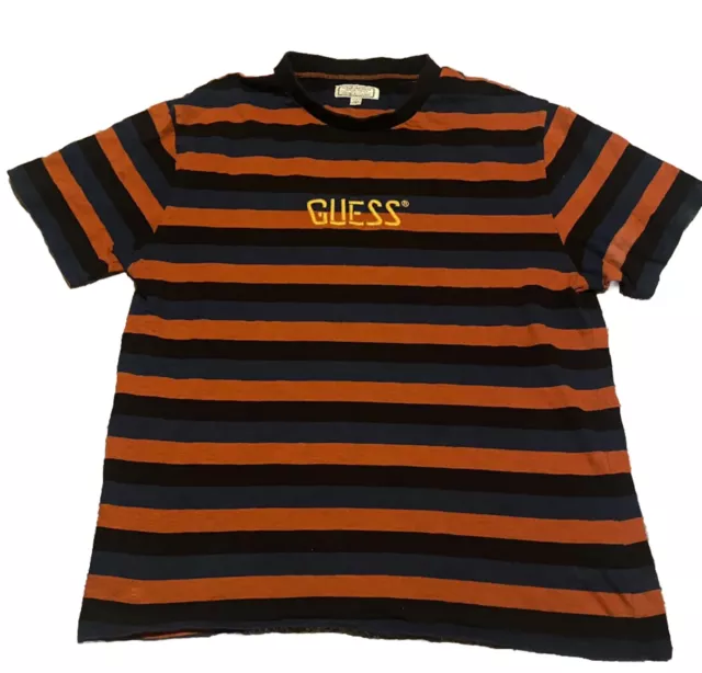 GUESS ORIGINALS AMERICAN Tradition stripe oversized T shirt Limited Edition 51.00 PicClick UK