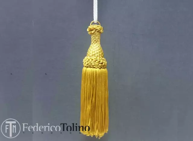 Fiocco da tiro tendicorda (nappa decorativa colore oro per laccio tendaggi)